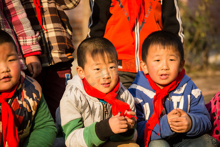 希望工程摄影照片_欢乐的乡村小学生