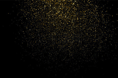 黑色背景上的金颗粒抽象纹理.设计元素.矢量图解,第10部分.
