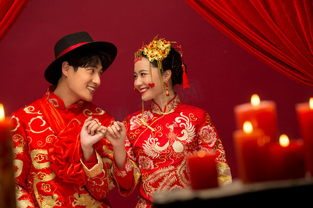 情人节摄影照片_中式古典婚礼