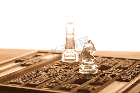 风险图片摄影照片_活字印刷和国际象棋