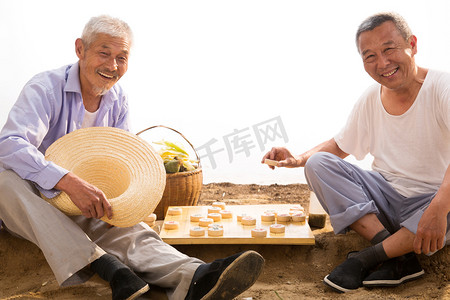 两位老农民在下象棋