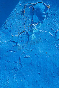 蓝色小清新抹灰水泥墙材质纹理贴图背景摄影图配图