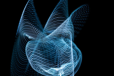 科技抽象线条蓝色摄影照片_电脑绘图