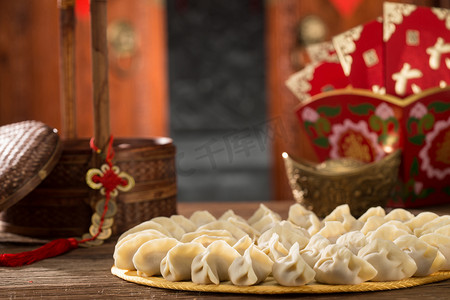 海鲜饺子素材图摄影照片_春节包饺子