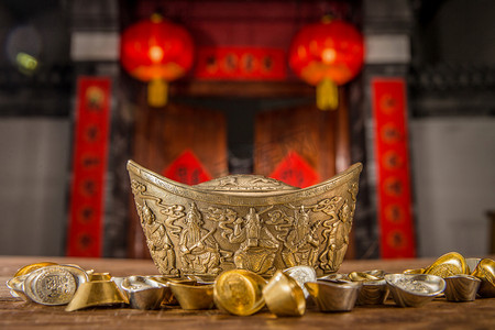 中国古典传统摄影照片_金元宝