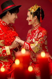 情人节摄影照片_中式古典婚礼
