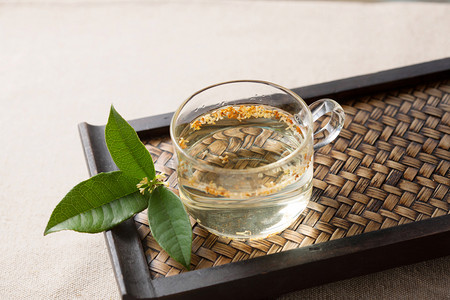 饮料食材摄影照片_桂花茶