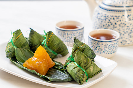 粽子或中国传统糯米水饺