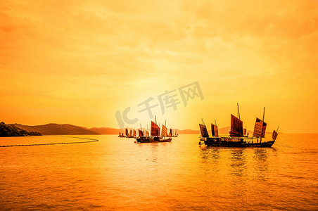太湖船菜摄影照片_在太湖之滨无锡，中国，中国钓鱼船