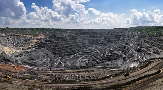 Panorama of opencast mine