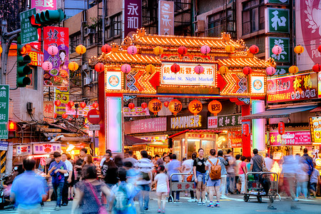 台湾饭团摄影照片_饶河夜市、 台北-台湾