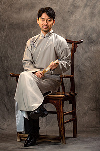 青年男人复古照