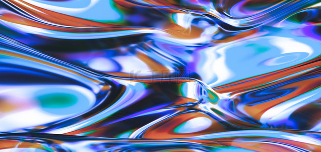 酸性镭射蓝色简约背景