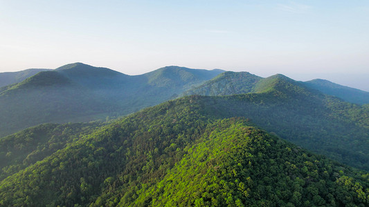 航拍大山重峦叠嶂山脉绵延自然风景