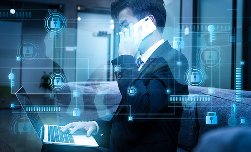 商务管理信息数据摄影图配图