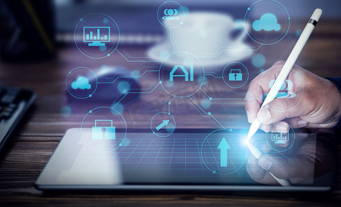 商务管理数据信息摄影图配图