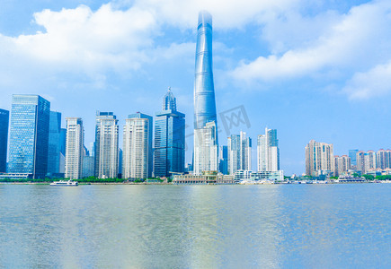 城市建筑现代上海外滩建筑群摄影图配图