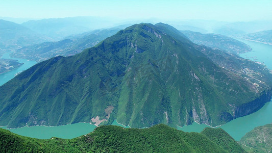 a4风景摄影照片_航拍重庆奉节三峡之巅4A景区祖国山河风光