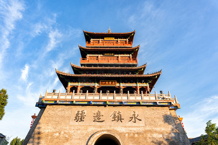 新疆伊犁察县锡伯古城摄影图配图
