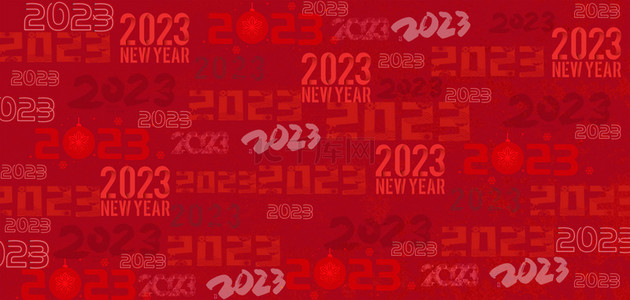 2023底纹春节新年红色喜庆艺术字背景