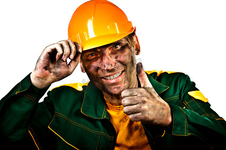 冶金业摄影照片_肖像石油行业工人