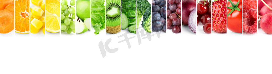 新鲜水果白色摄影照片_水果和蔬菜