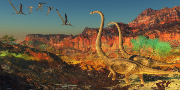 延吉恐龙摄影照片_峨眉侏罗纪时期的恐龙.