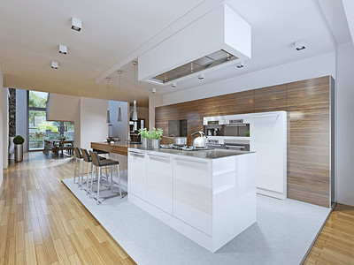 Bright kitchen avant-garde style