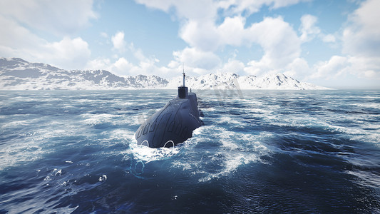 俄罗斯核动力潜艇前视图 2