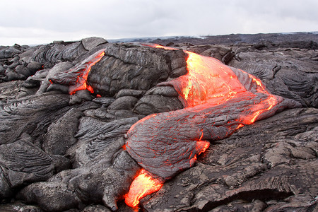 今日热推摄影照片_活跃的熔岩流在夏威夷