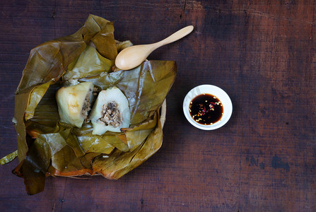 肇庆粽子摄影照片_越南食品、 金字塔粽子