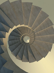 抽象螺旋楼梯