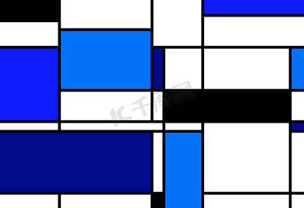 矩形框蓝色摄影照片_几何背景