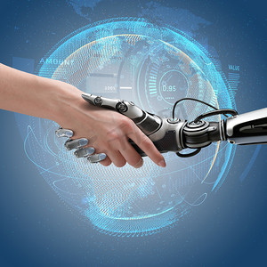 机器人和人握手