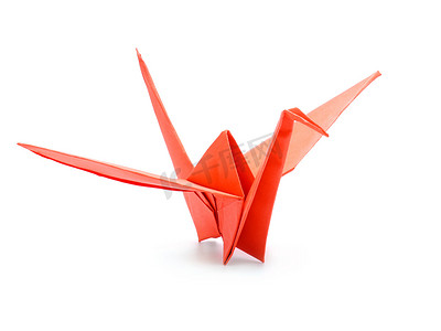红色折纸鹤