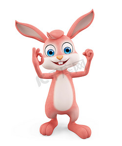 小兔子耳朵摄影照片_复活节兔子与最佳标志