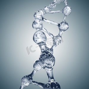 水从 Dna 分子模型三维图.