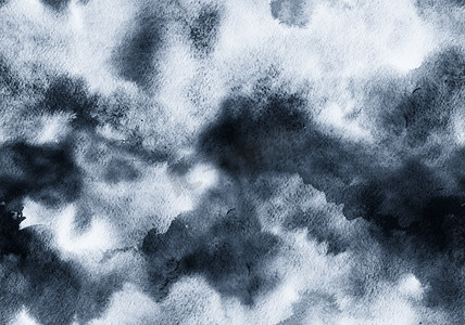 天空水墨摄影照片_手绘水墨抽象的无缝背景.