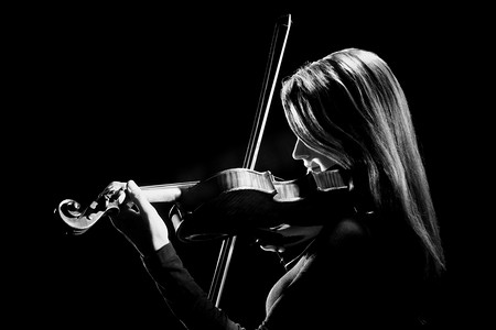 提琴手摄影照片_小提琴的球员小提琴古典音乐家