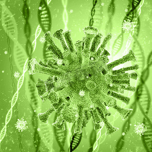 病毒怪物摄影照片_细菌入侵细胞