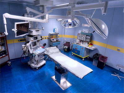 医疗清洁摄影照片_上面的手术室视图