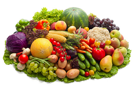 水果蔬菜摄影照片_新鲜的蔬菜、 水果和其他食品.