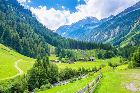 美丽的高山景观欧洲