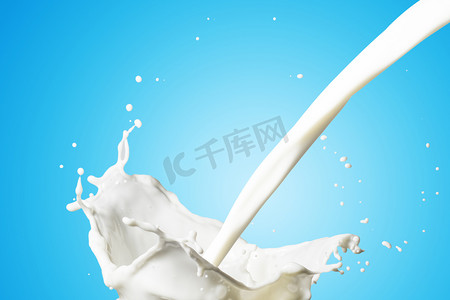 牛奶飞溅液体摄影照片_瓶子里的牛奶飞溅