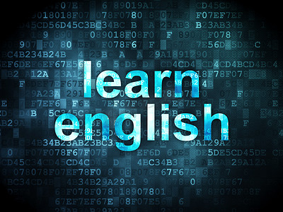 在线学习数据摄影照片_教育理念: 学习英语数字背景