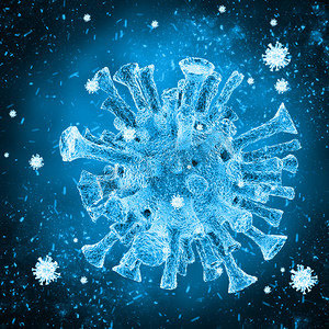 病毒怪物摄影照片_细菌入侵细胞导致疾病