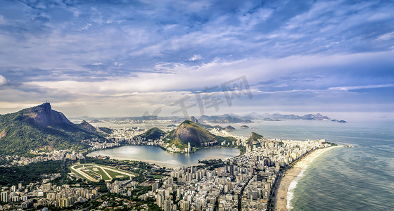 Aerial panorama of Rio de Janeiro