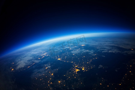 日落真实摄影照片_近空间摄影 20 公里以上地面真实照片由美国国家航空航天局提供的这张图片的元素
