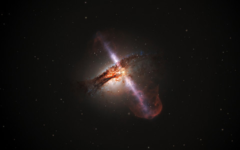 High-speed jets from supermassive black holes.