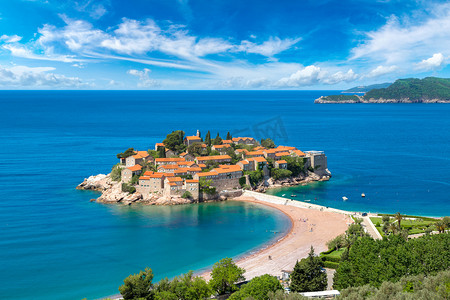 亚特兰提斯酒店摄影照片_布德瓦 Sveti Stefan 岛